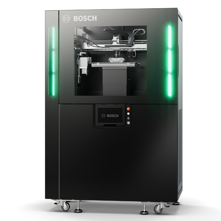 Bosch pellet 3D printer for additive manufacturing in use at ZIKO Technik